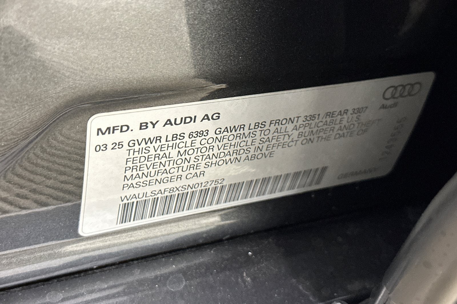 New 2025 Daytona Gray Pearl Effect Audi 4.0 TFSI image 23