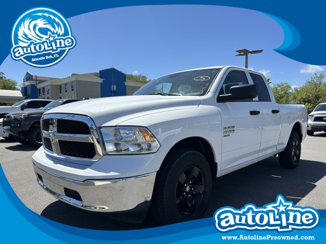 Bright White Clearcoat 2024 RAM 1500 Classic SLT Quad Cab 4WD Pickup Truck Four-Wheel Drive Automatic
