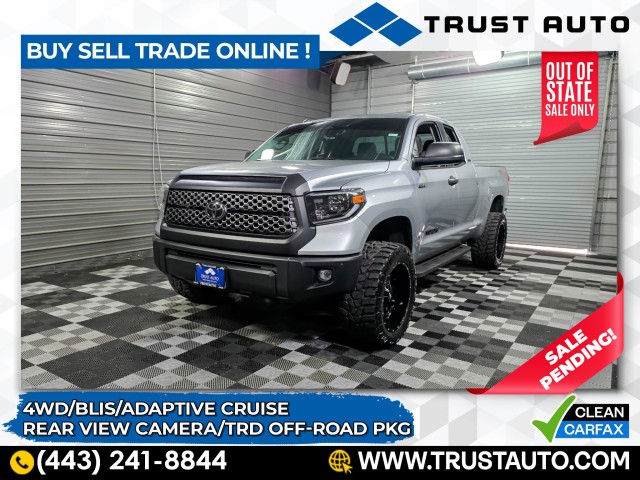 Silver Sky Metallic 2019 Toyota Tundra SR5 Double Cab 5.7L 4WD Pickup Truck Four-Wheel Drive 6-Speed Automatic
