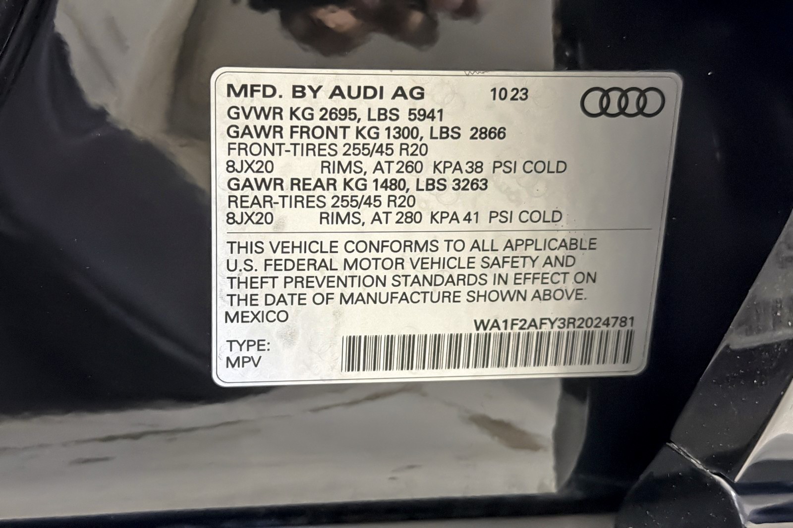 Used 2024 Mythos Black Metallic Audi S line Prestige 55 TFSI e quattro image 28