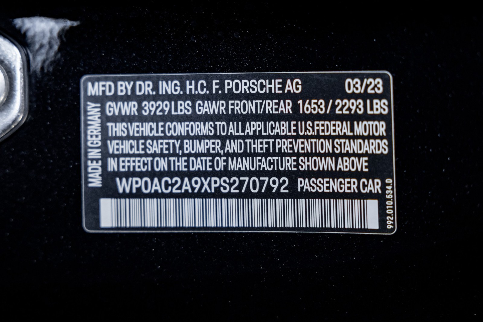 Used Car 2023 Porsche 911  Gt3 For Sale Under $280,000 In Boerne, Texas