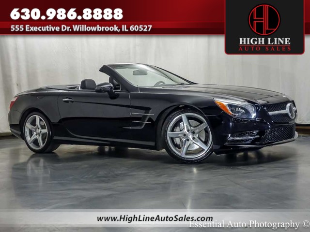 Black 2014 Mercedes-Benz SL-Class Convertible Rear-Wheel Drive Automatic