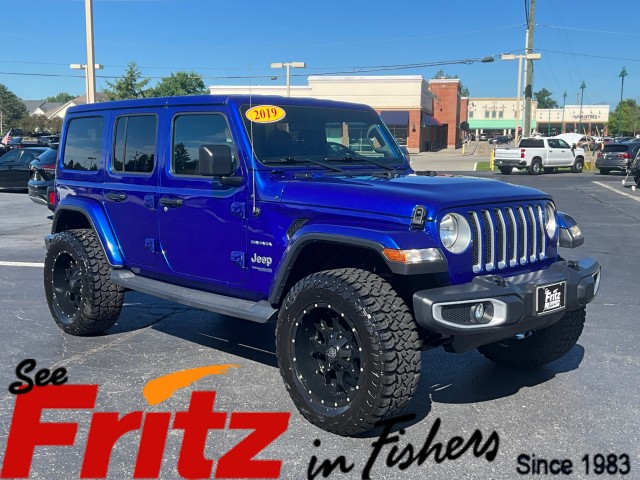 Ocean Blue Metallic Clearcoat 2019 Jeep Wrangler Unlimited Sahara 4WD SUV / Crossover Four-Wheel Drive Automatic