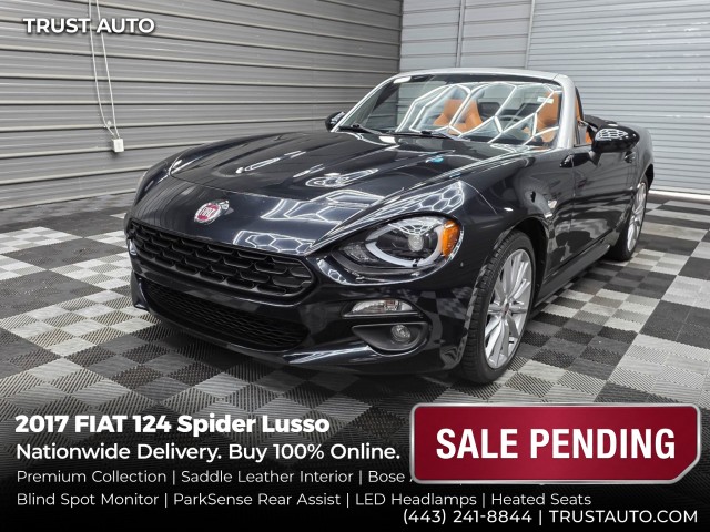 Nero Cinema Jet Black 2017 FIAT 124 Spider Convertible Rear-Wheel Drive 6-Speed Automatic