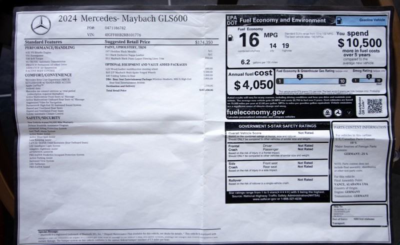 2024 Mercedes-Benz GLS GLS 600 Maybach *11,000 MILES* *4-SEAT CONFIGURATION* in , 