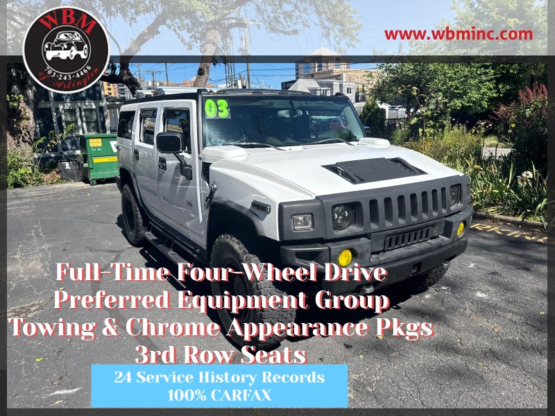White 2003 Hummer H2 SUV / Crossover Four-Wheel Drive Automatic