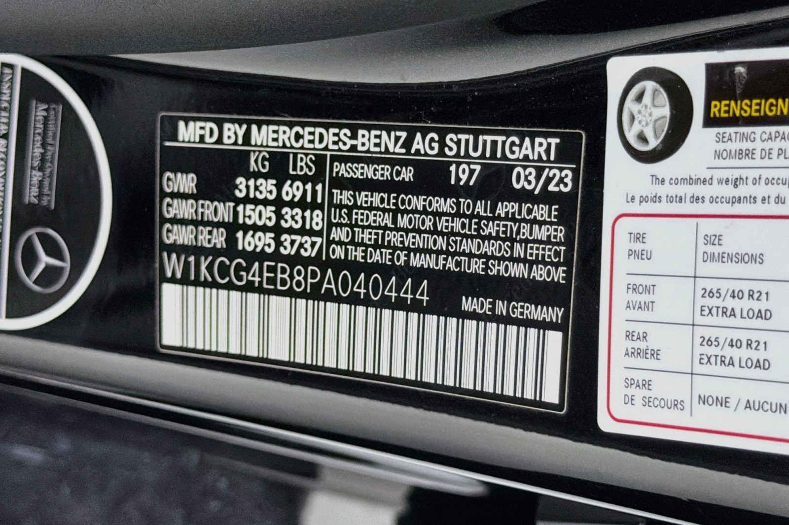 Certified Used 2023 Obsidian Black Metallic Mercedes-Benz 580 image 24
