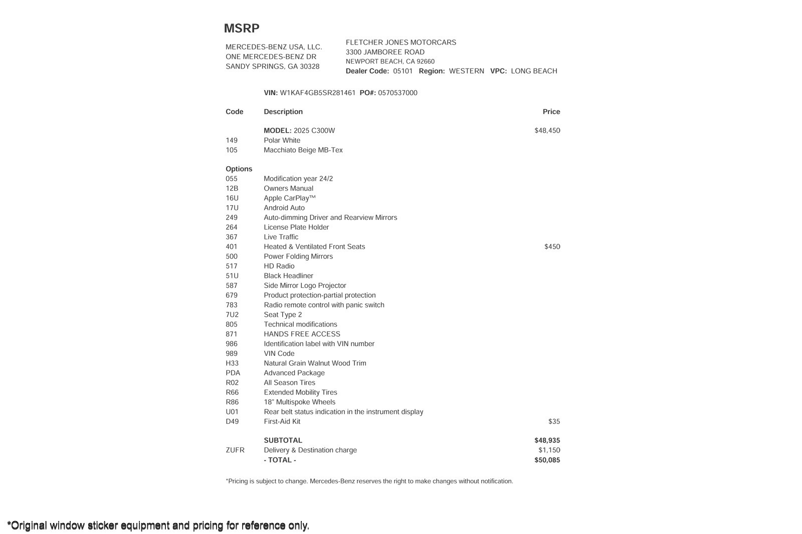 Certified Used 2025 Polar White Mercedes-Benz C 300 Sedan image 4