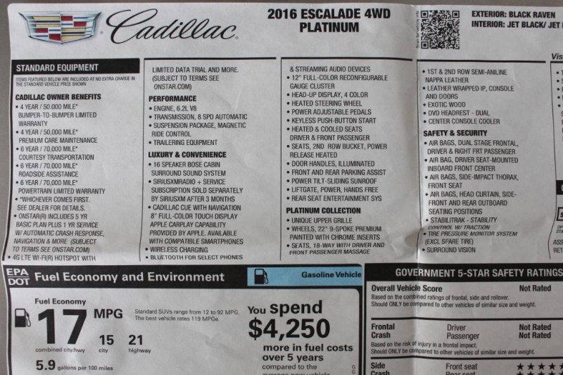 2016 Cadillac Escalade Platinum in Addison, TX