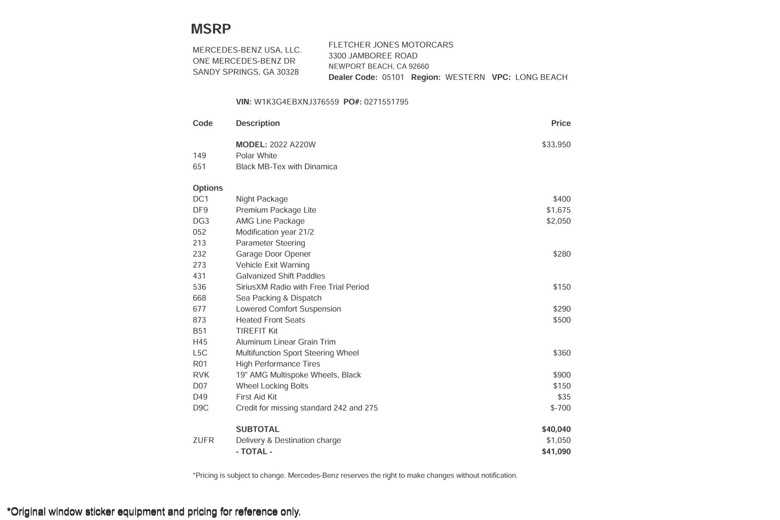 Used 2022 Polar White Mercedes-Benz A 220 Sedan image 26