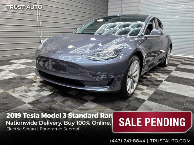 Midnight Silver Metallic 2019 Tesla Model 3 Sedan Rear-Wheel Drive 1-Speed Dual Clutch