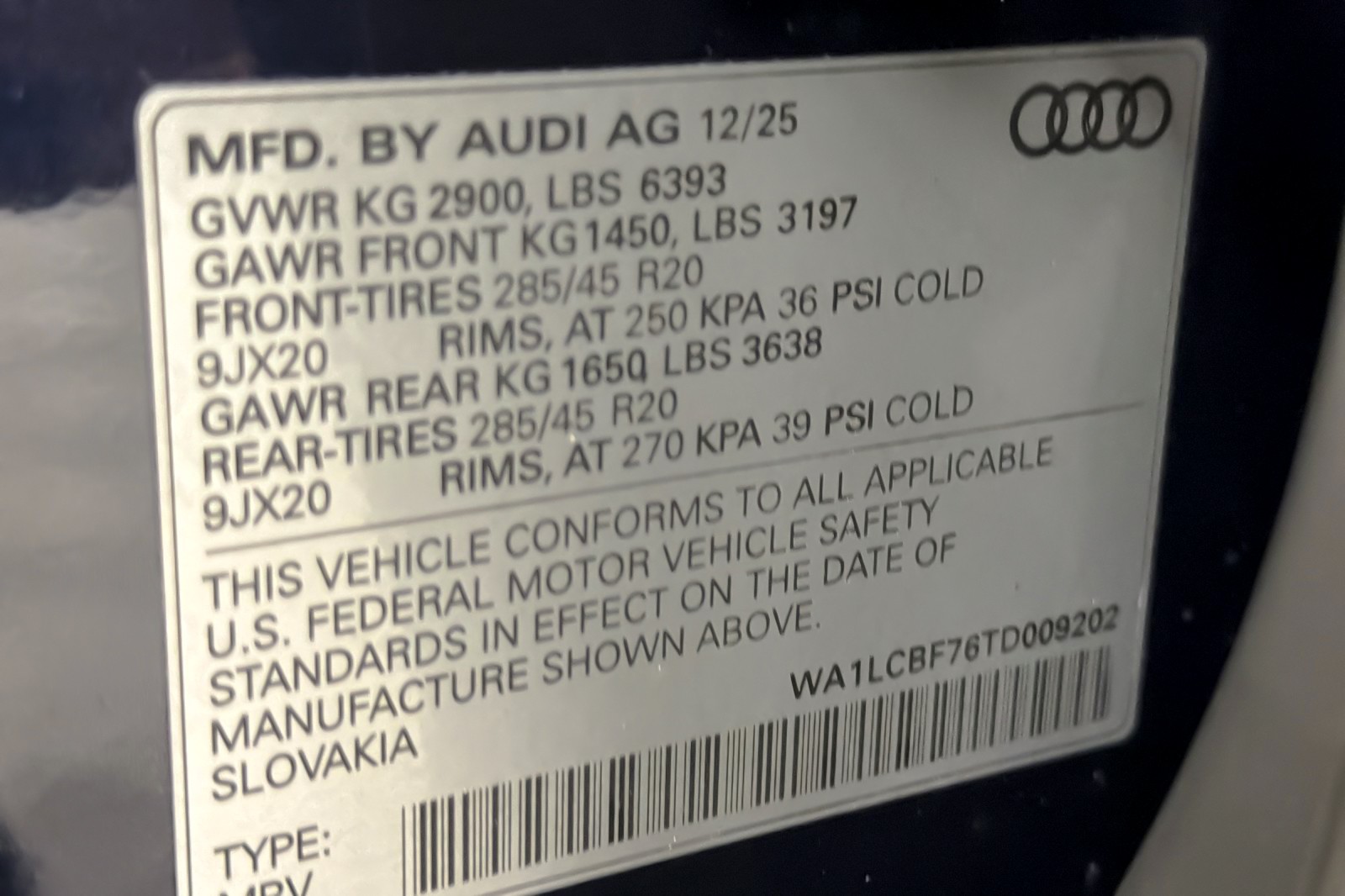 New 2026 Waitomo Blue Metallic Audi Premium Plus 45 quattro image 25