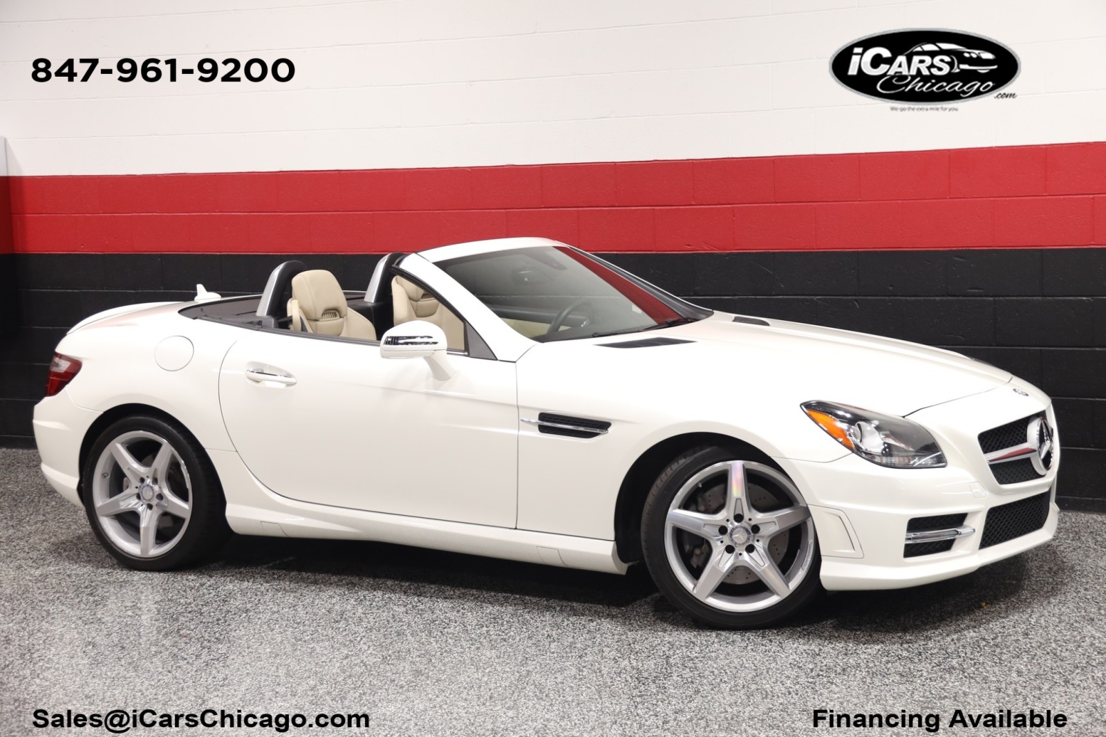Polar White 2014 Mercedes-Benz SLK 250 Convertible Rear-Wheel Drive Automatic
