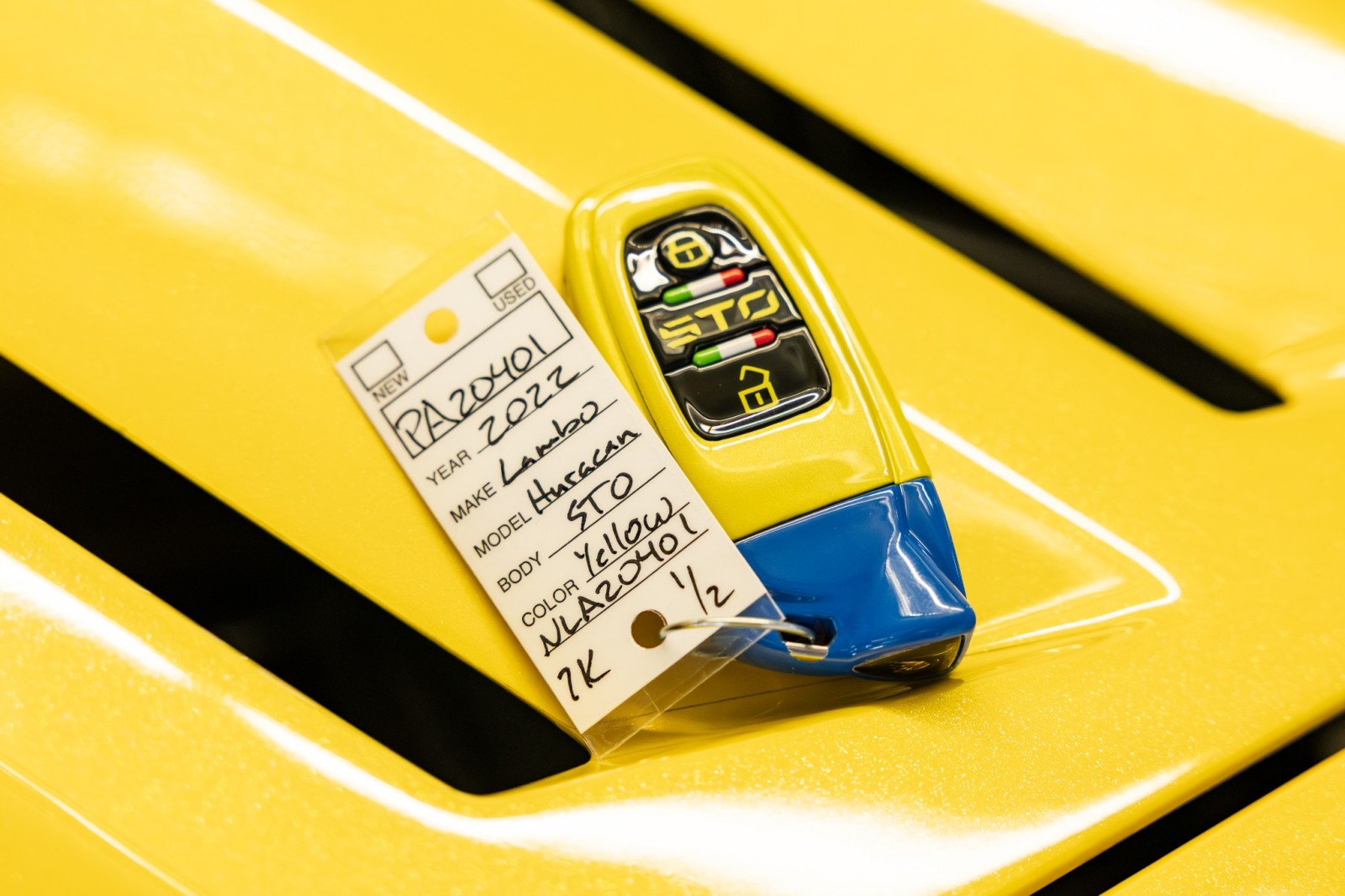 Used Car 2022 Lamborghini Huracan Sto  - $14k Giallo Belenus Paint - Sport Seats - Dark Chrome Interior For Sale Under $400,000 In Boerne, Texas