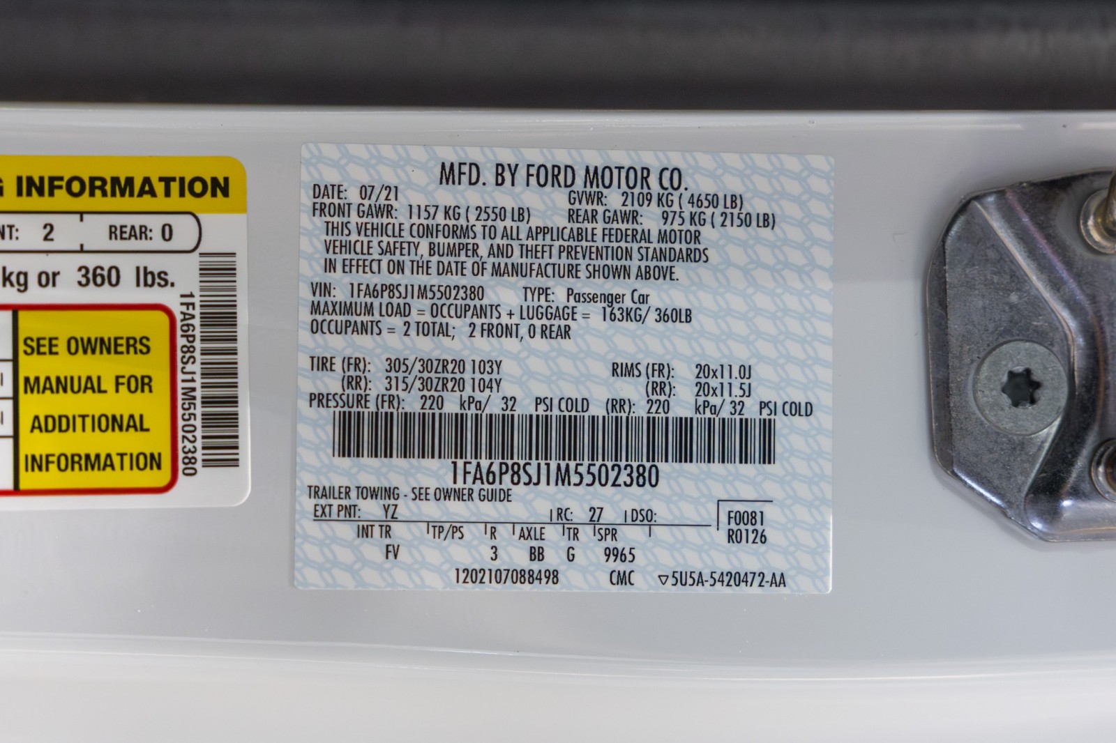 Used Car 2021 Ford Mustang  Shelby Gt500 For Sale Under $120,000 In Boerne, Texas