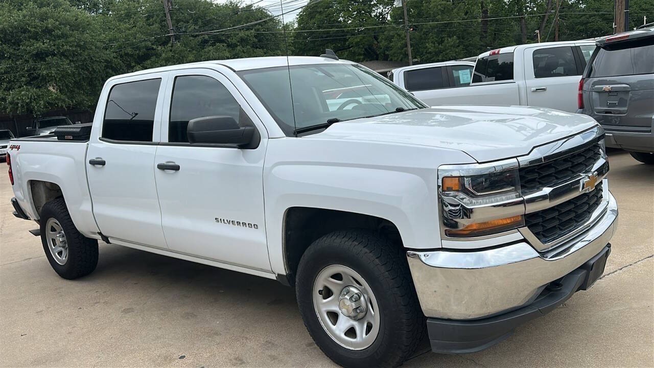 Summit White 2018 Chevrolet Silverado 1500 Work Truck Crew Cab 4WD Pickup Truck Four-Wheel Drive Automatic