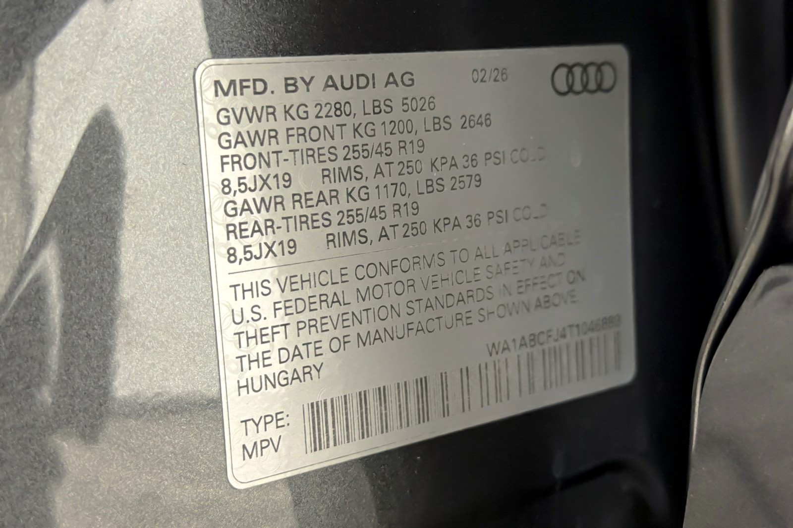 New 2026 Daytona Gray Pearl Effect Audi S line quattro image 27