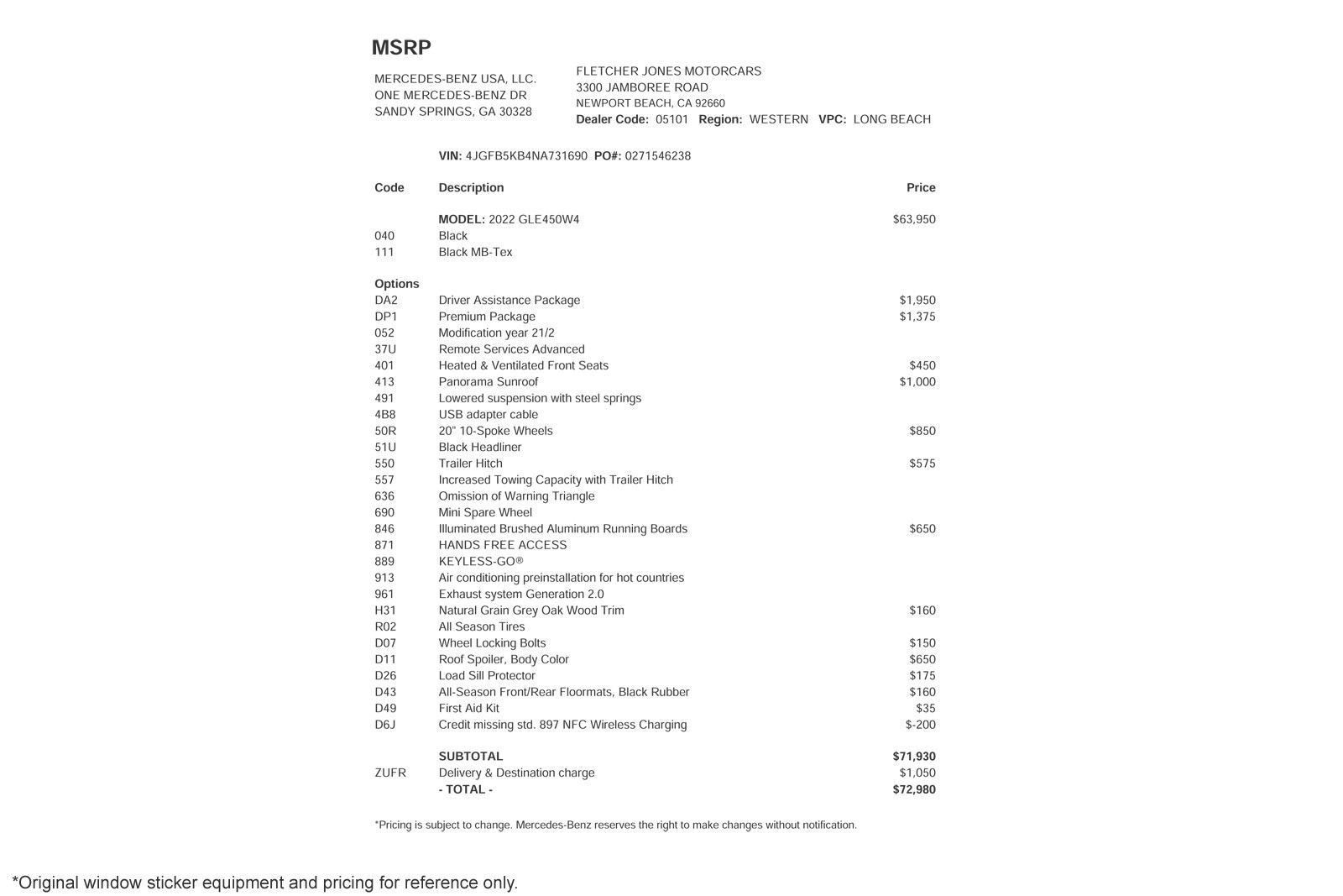 Certified Used 2022 Black Mercedes-Benz GLE 450 4MATIC® SUV image 2