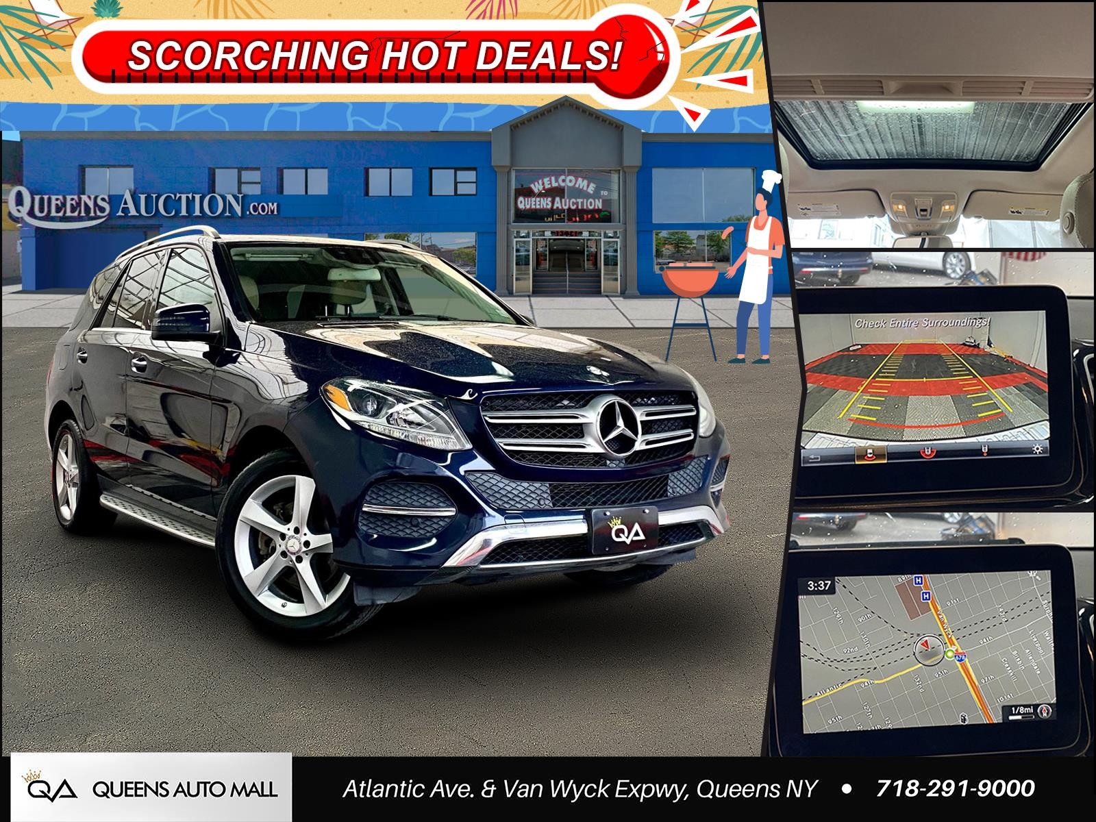 Lunar Blue Metallic 2016 Mercedes-Benz GLE SUV / Crossover All-Wheel Drive Automatic