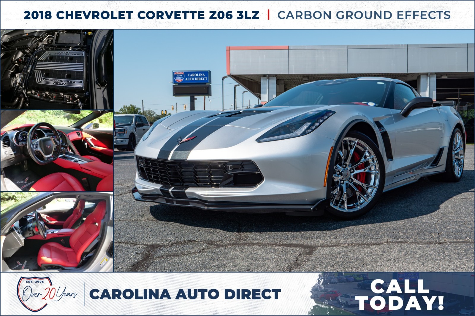 Blade Silver Metallic 2018 Chevrolet Corvette Coupe Rear-Wheel Drive Automatic