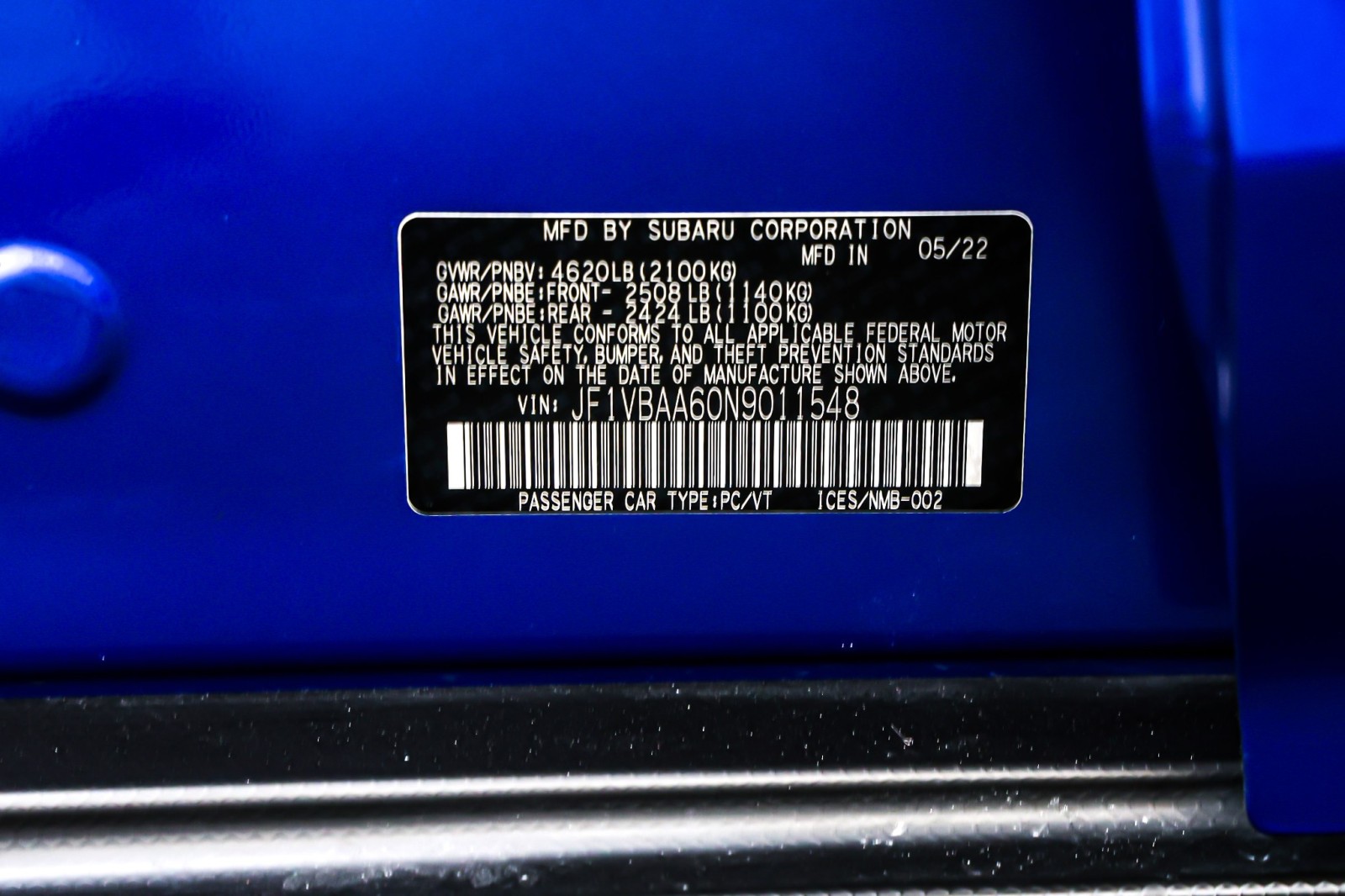 Used 2022 Sapphire Blue Subaru Manual image 24