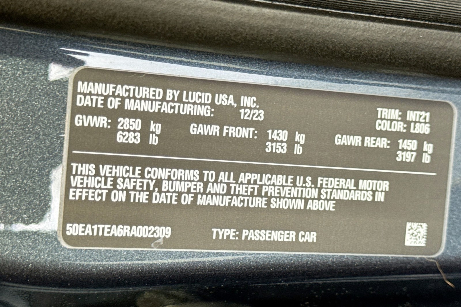 Used 2024 Quantum Grey Metallic Lucid Touring image 31