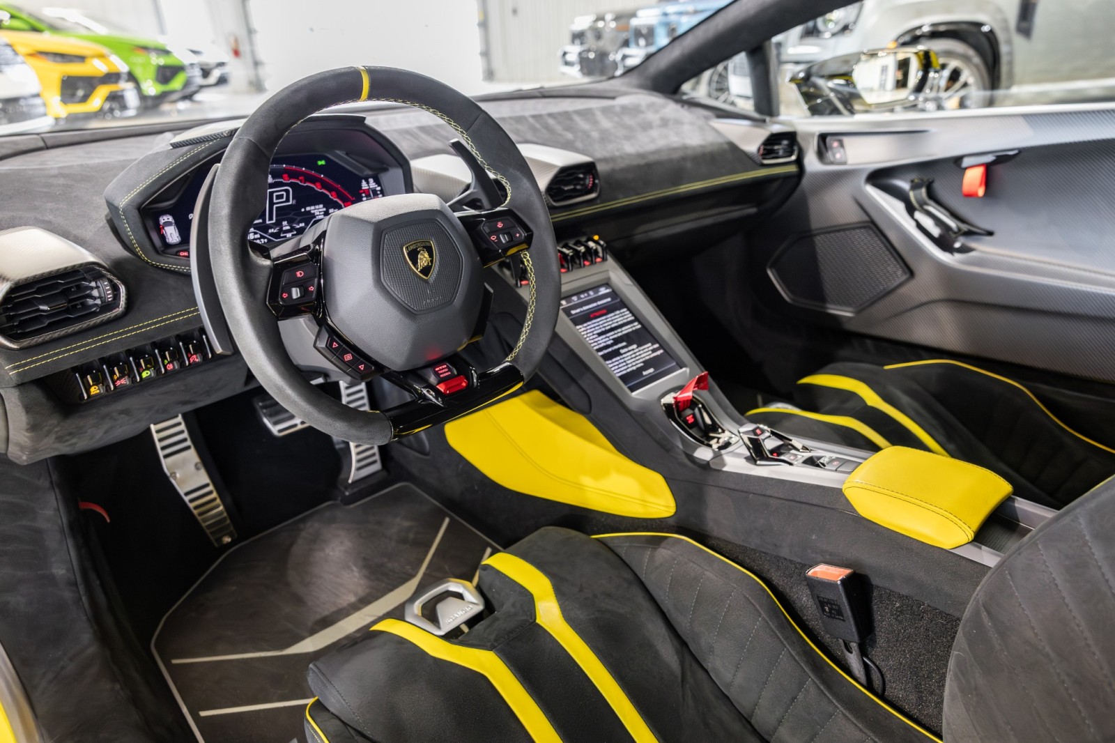 Used Car 2022 Lamborghini Huracan Sto  - $14k Giallo Belenus Paint - Sport Seats - Dark Chrome Interior For Sale Under $400,000 In Boerne, Texas