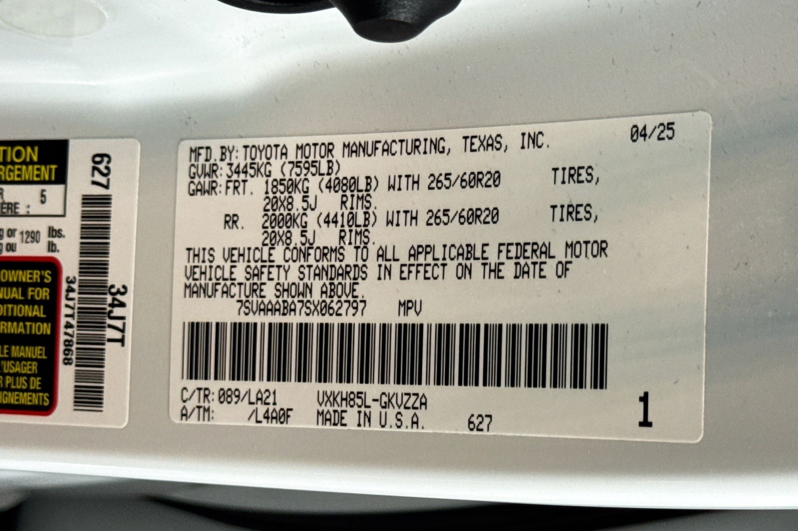 Used 2025 WHITE Toyota Platinum image 32