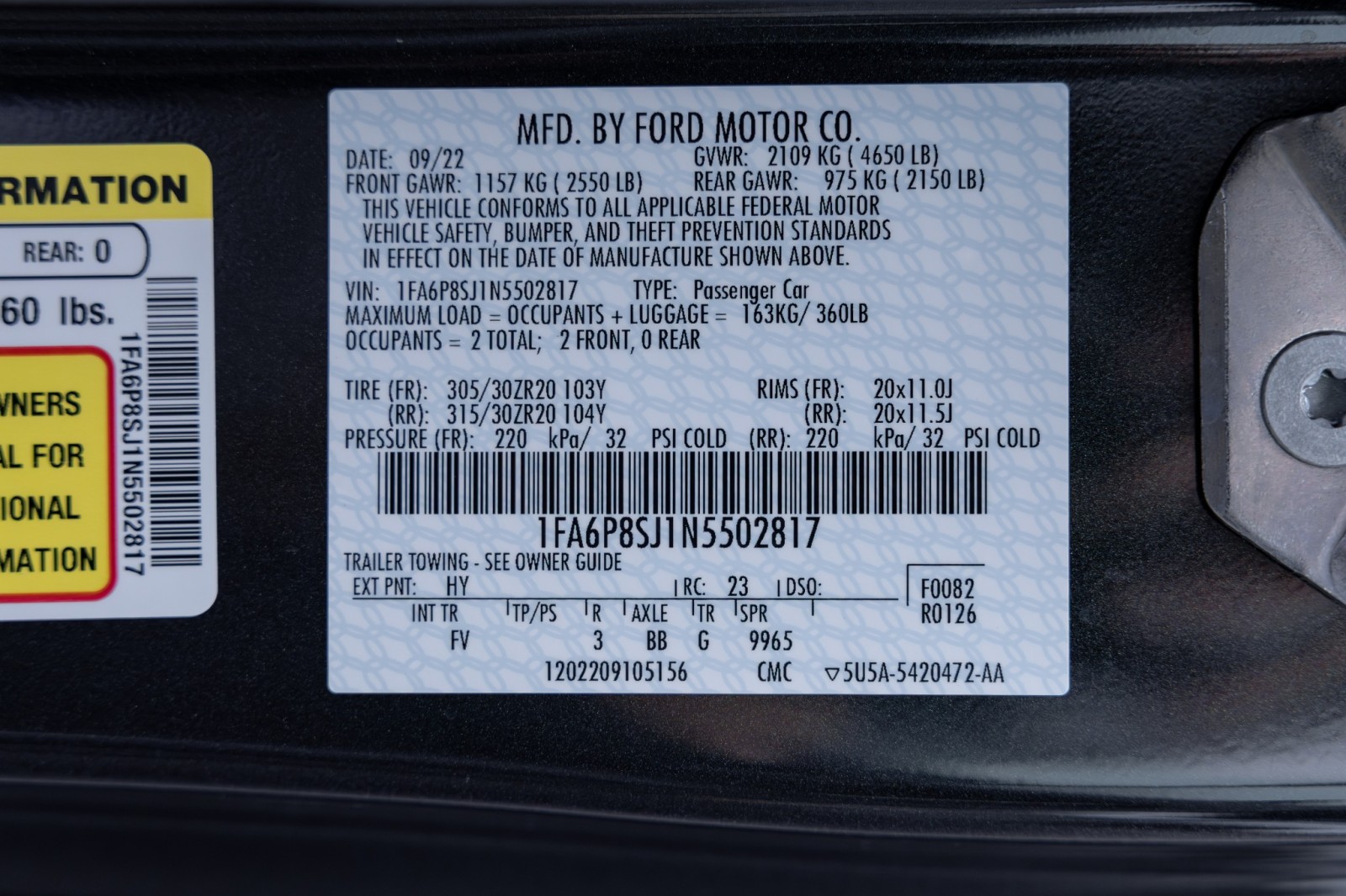 Used Car 2022 Ford Mustang  Shelby Gt500 For Sale Under $120,000 In Boerne, Texas