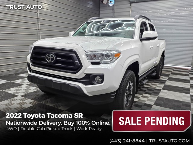 White 2022 Toyota Tacoma Pickup Truck Four-Wheel Drive 6-Speed Automatic