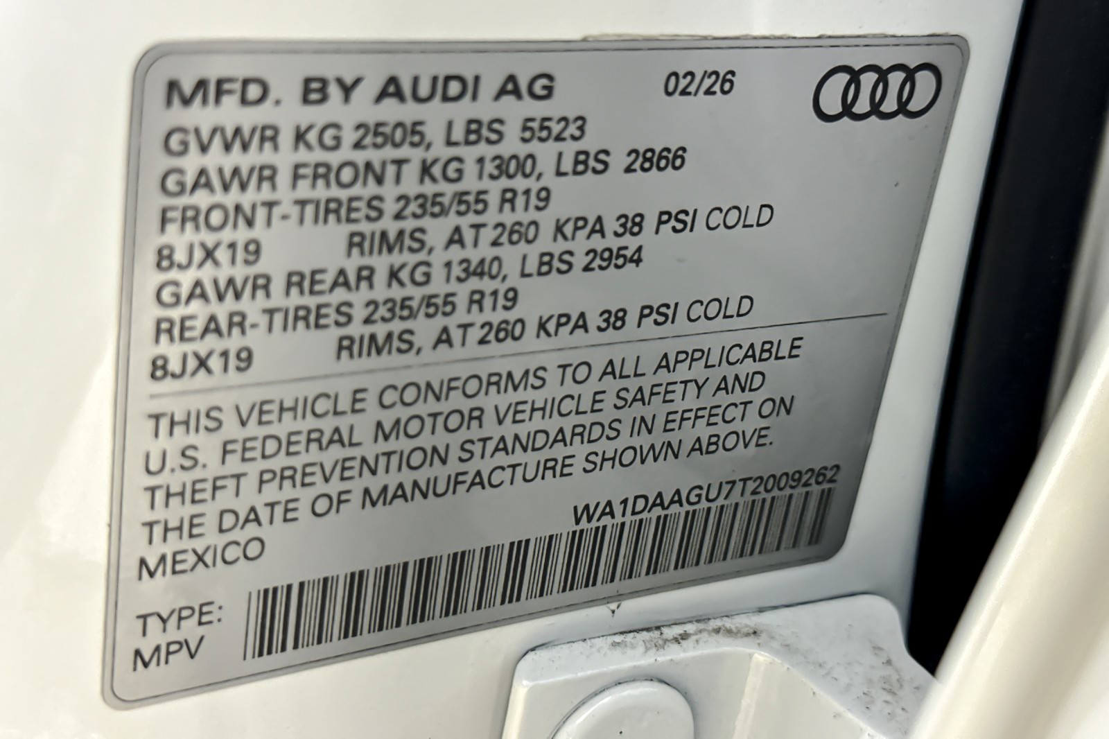 New 2026 Glacier White Metallic Audi Premium 2.0 TFSI quattro image 24