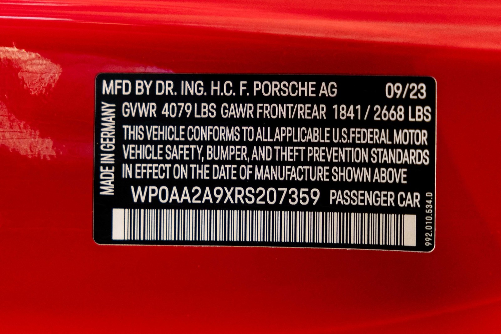 Used Car 2024 Porsche 911  Carrera T For Sale Under $150,000 In Boerne, Texas