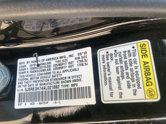 2010 Honda CR-V EX-L LOW MI  39,383 FL in pompano beach, Florida