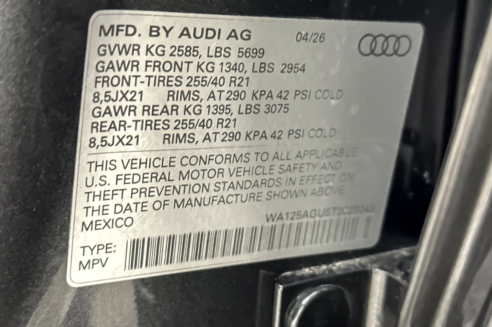 New 2026 Daytona Gray Pearl Effect Audi Premium Plus 3.0 TFSI quattro image 28