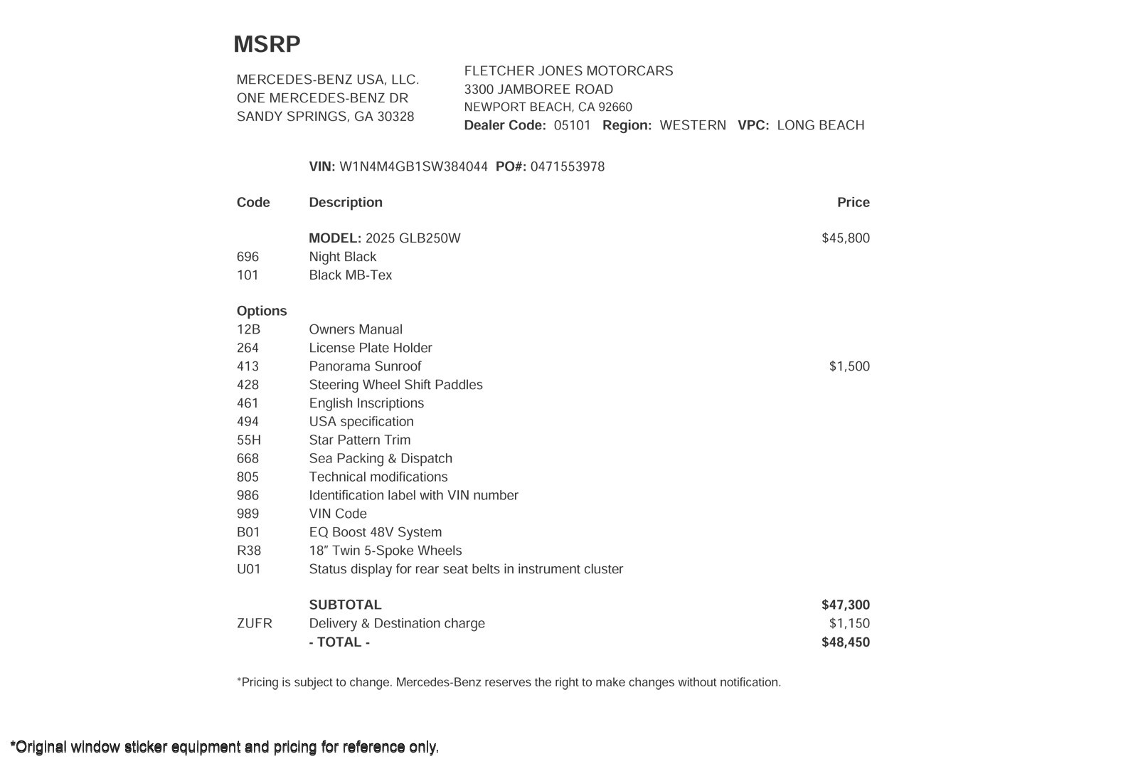 Certified Used 2025 Night Black Mercedes-Benz GLB 250 SUV image 2