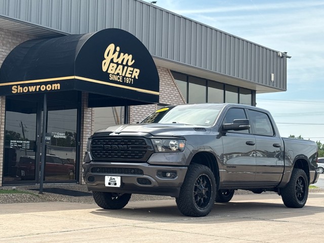 Gray (Granite Crystal Metallic Clearcoat) 2024 RAM 1500 Big Horn Crew Cab 4WD Pickup Truck Four-Wheel Drive Automatic