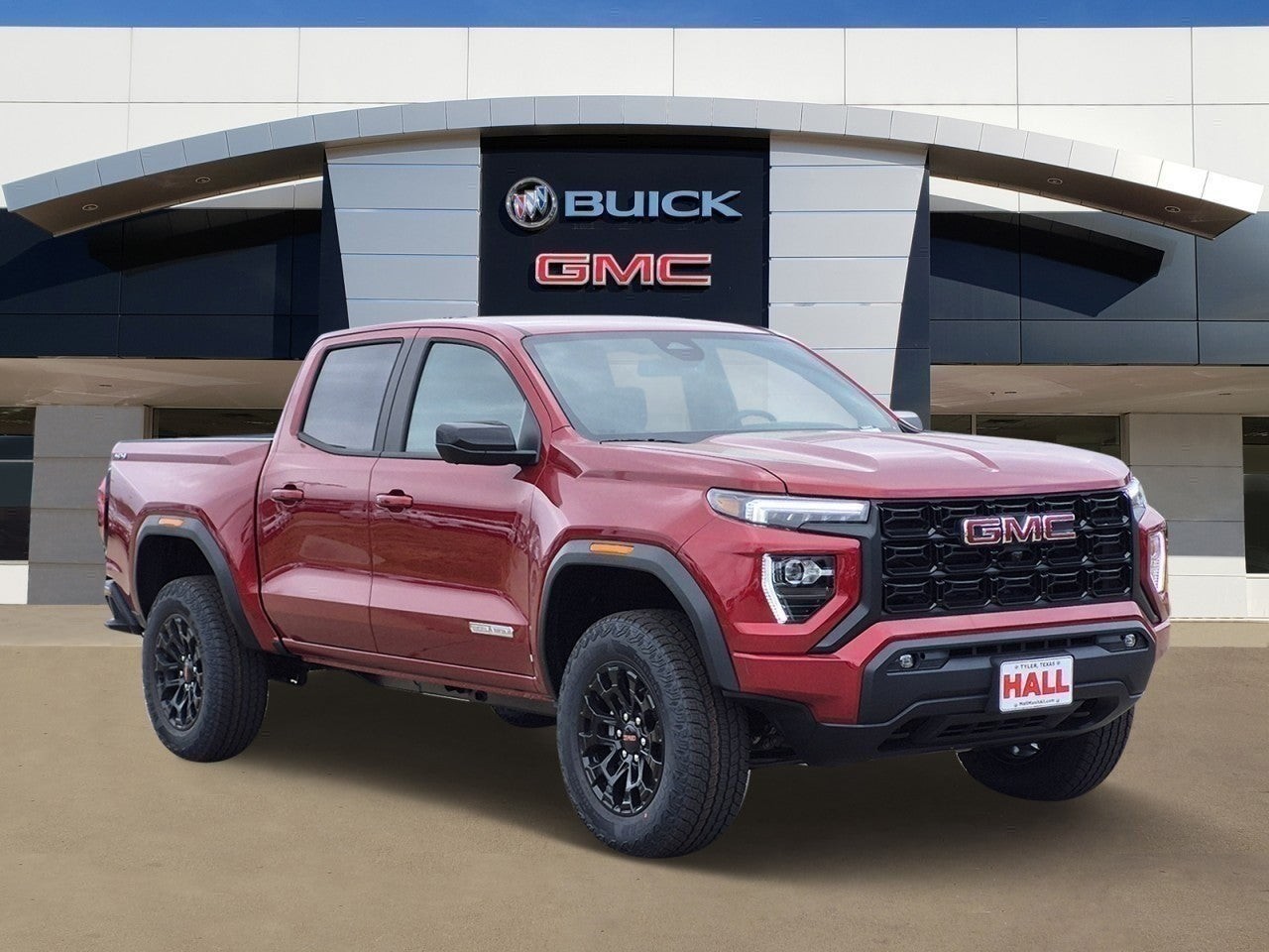 Red 2026 GMC Canyon Elevation Crew Cab 4WD Pickup Truck Four-Wheel Drive Automatic