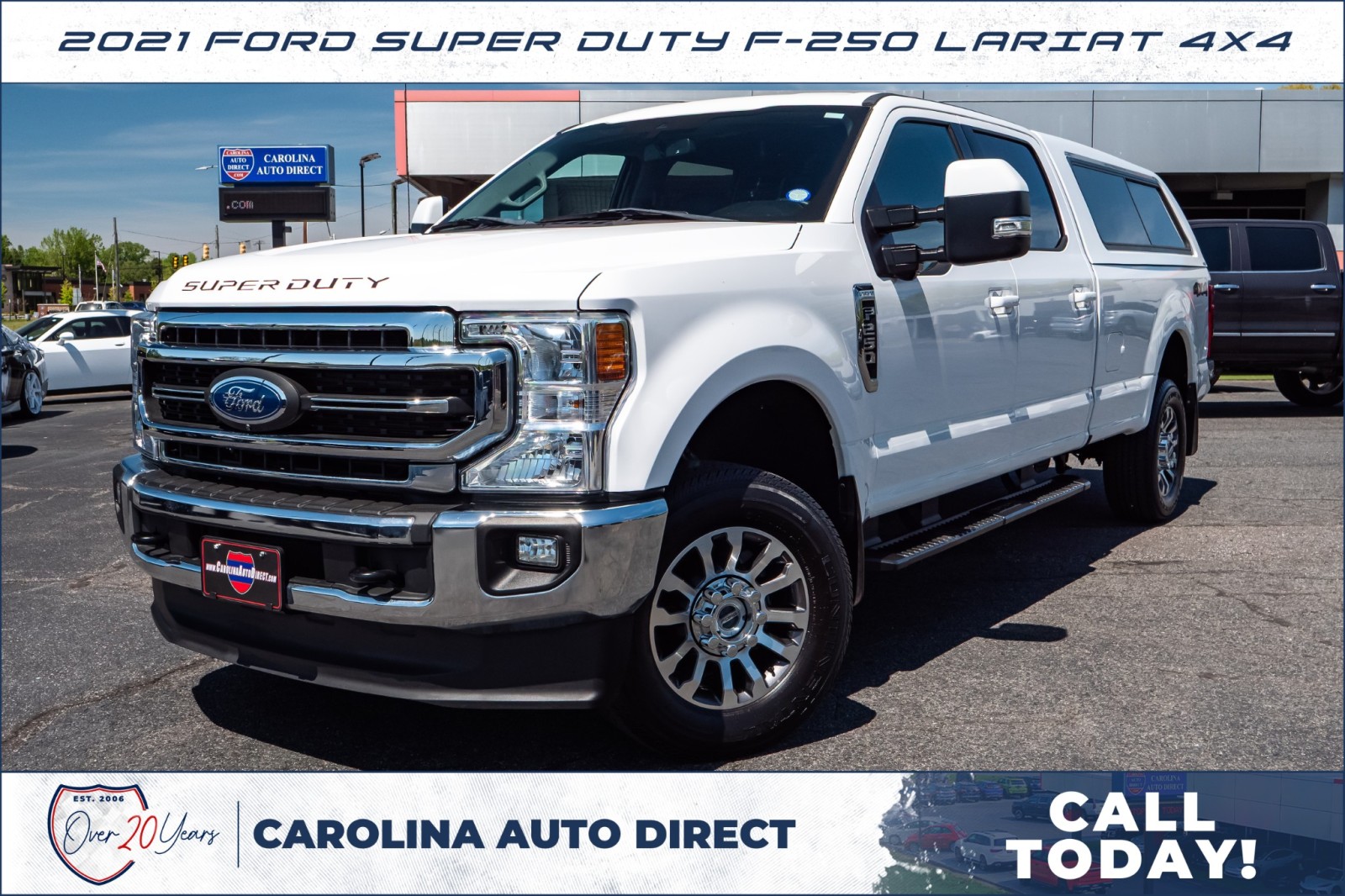 Oxford White 2021 Ford F-250 Super Duty Lariat Crew Cab 4WD Pickup Truck Four-Wheel Drive Automatic