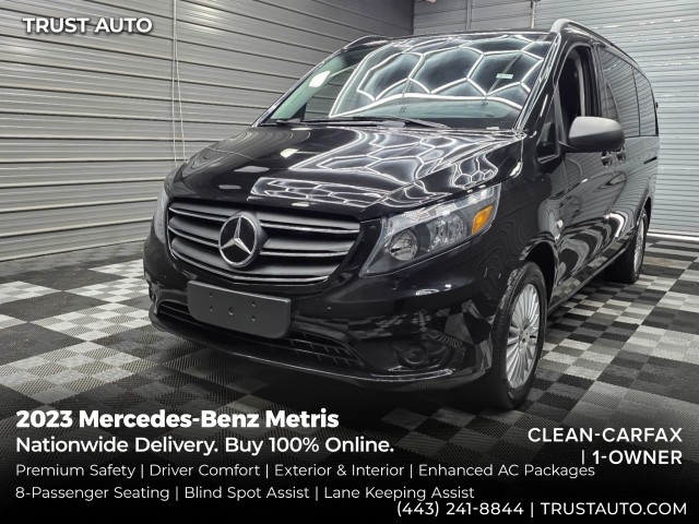 Obsidian Black Metallic 2023 Mercedes-Benz Metris Passenger RWD Van Rear-Wheel Drive 9-Speed Automatic