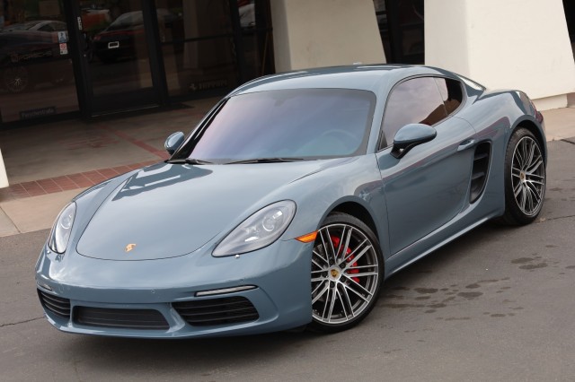 Gray (Graphite Blue Metallic) 2017 Porsche 718 Cayman S RWD Coupe Rear-Wheel Drive Automatic
