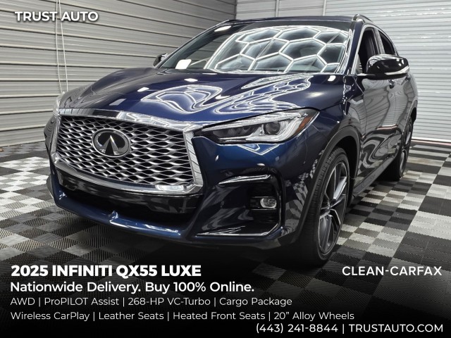 Hermosa Blue 2025 INFINITI QX55 SUV / Crossover All-Wheel Drive Continuously Variable Transmission