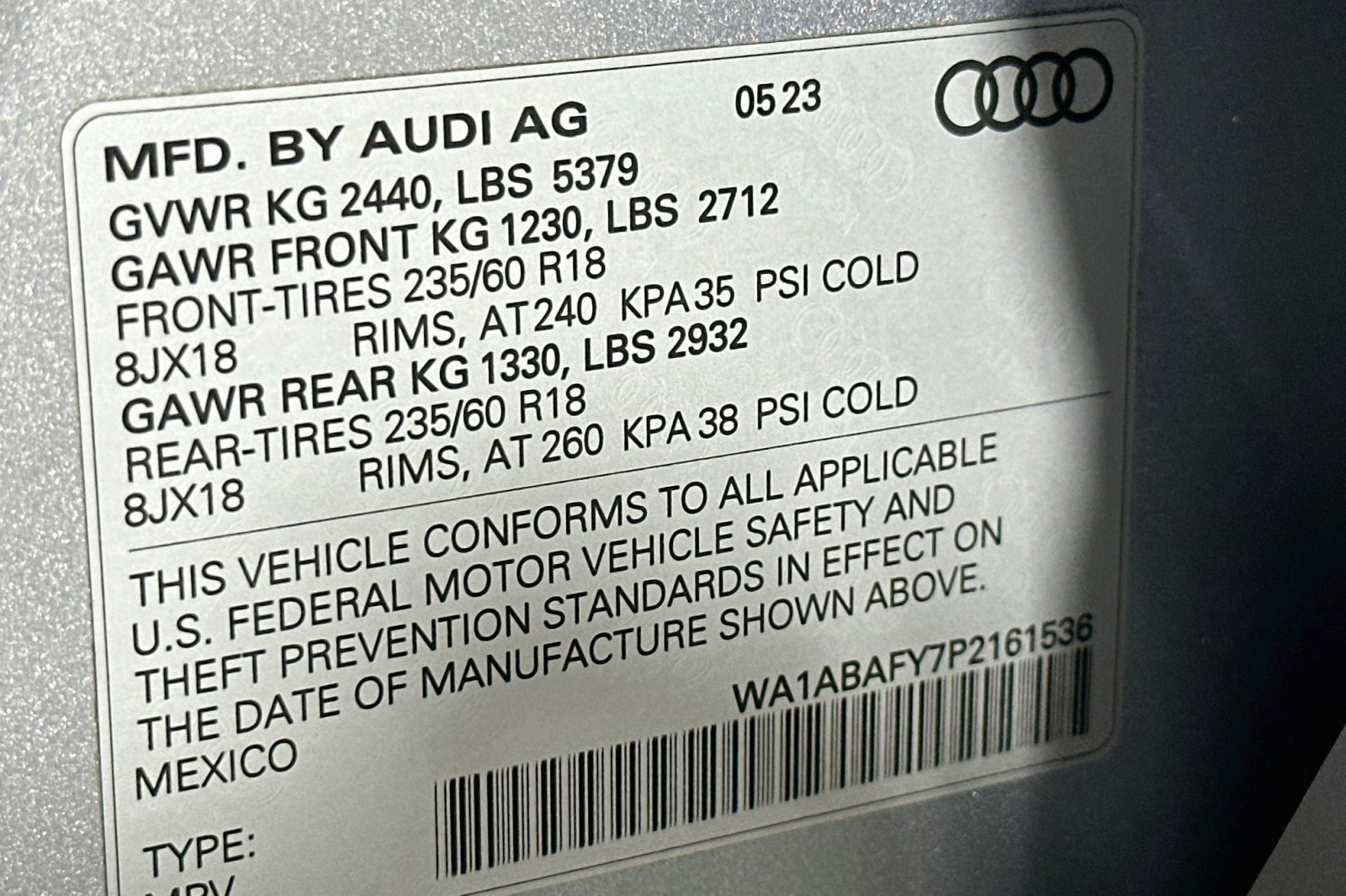 Used 2023 Florett Silver Metallic Audi Premium image 23