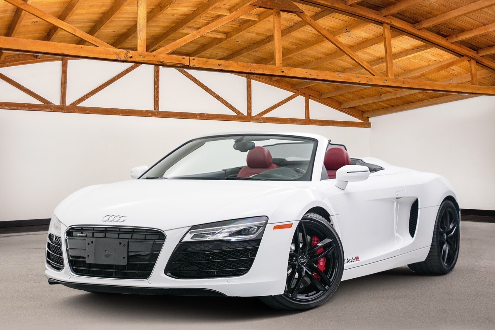 Ibis White/Brown Roof 2015 Audi R8 quattro V8 Spyder AWD Convertible All-Wheel Drive Automatic
