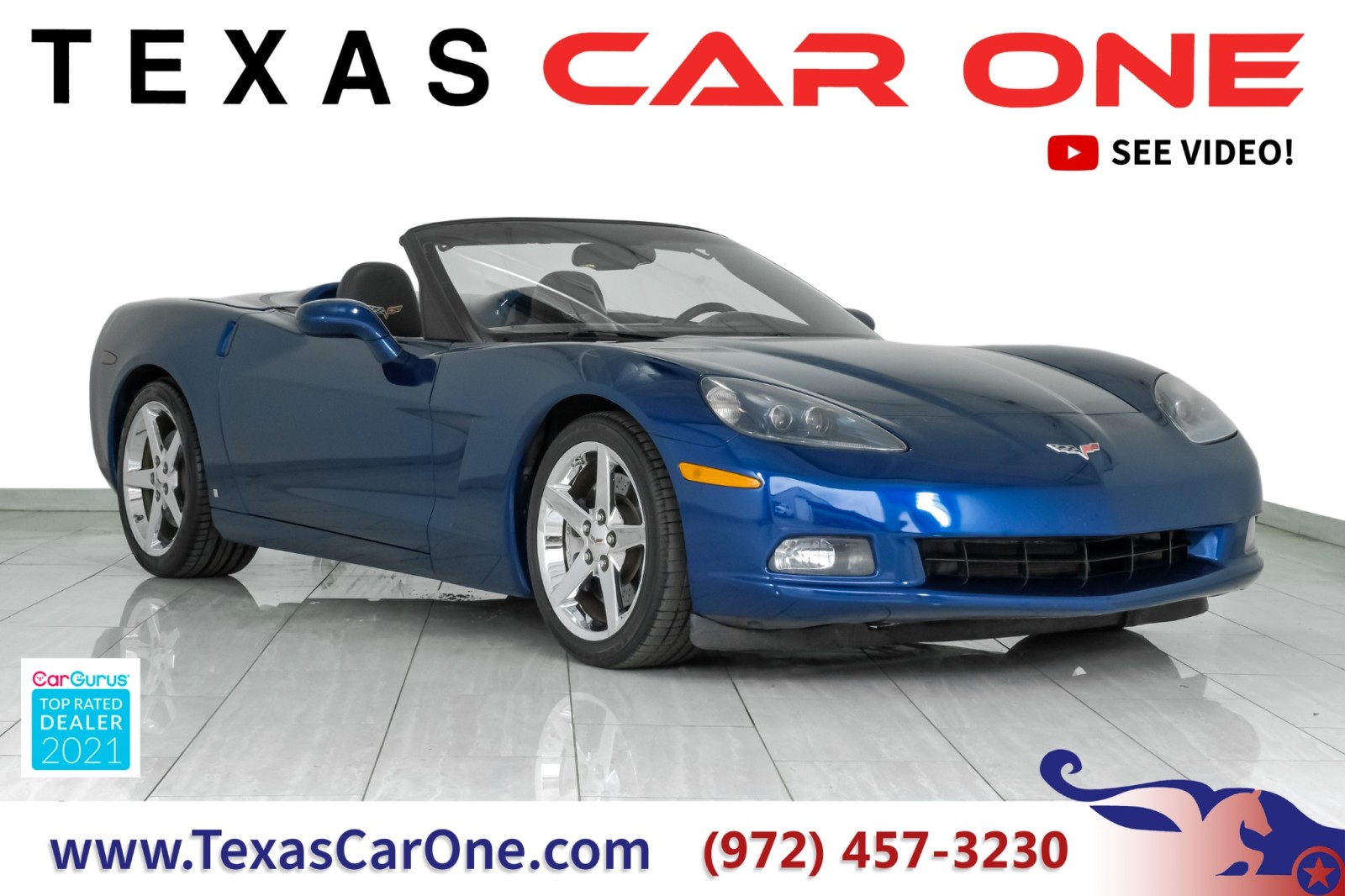 2007 Chevrolet Corvette Convertible AUTOMATIC NAVIGATION HEADUP DISPLAY LEATHER HEATED 1