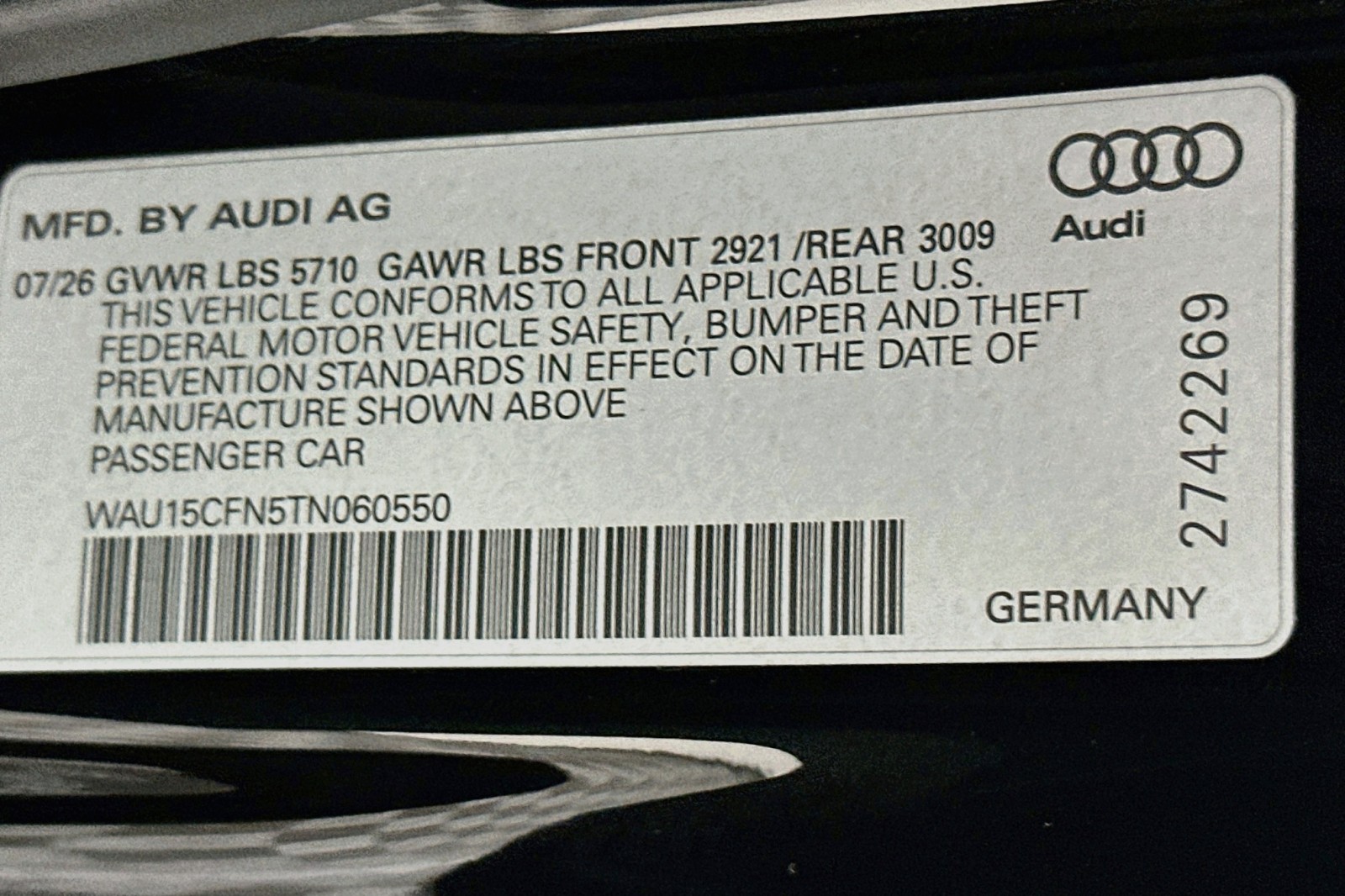 New 2026 Mythos Black Metallic Audi Premium image 17