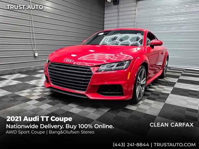 Orange (Tango Red Metallic) 2021 Audi TT Coupe All-Wheel Drive 7-Speed Dual Clutch