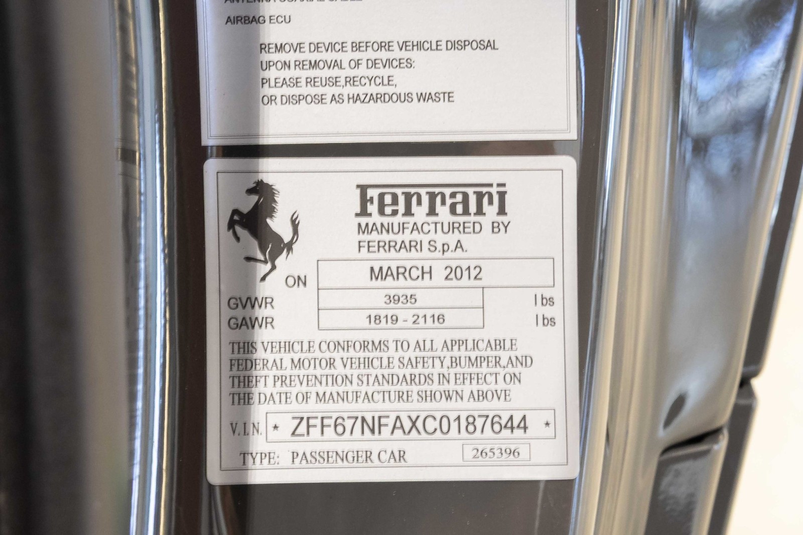 2012 Ferrari 458 Italia  In Boerne, Texas