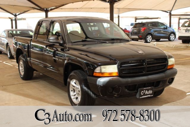 Black Clearcoat 2002 Dodge Dakota Sport Quad Cab RWD Pickup Truck Rear-Wheel Drive Manual