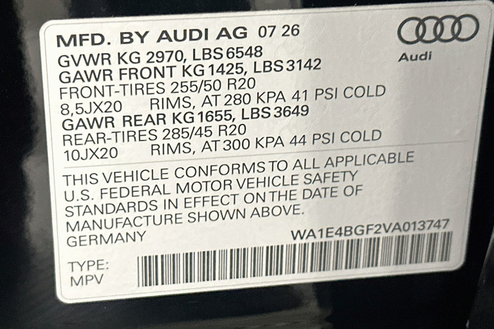 New 2027 Mythos Black Metallic Audi Premium Plus image 16