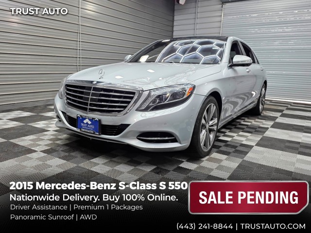 Iridium Silver Metallic 2015 Mercedes-Benz S-Class Sedan All-Wheel Drive 7-Speed Automatic